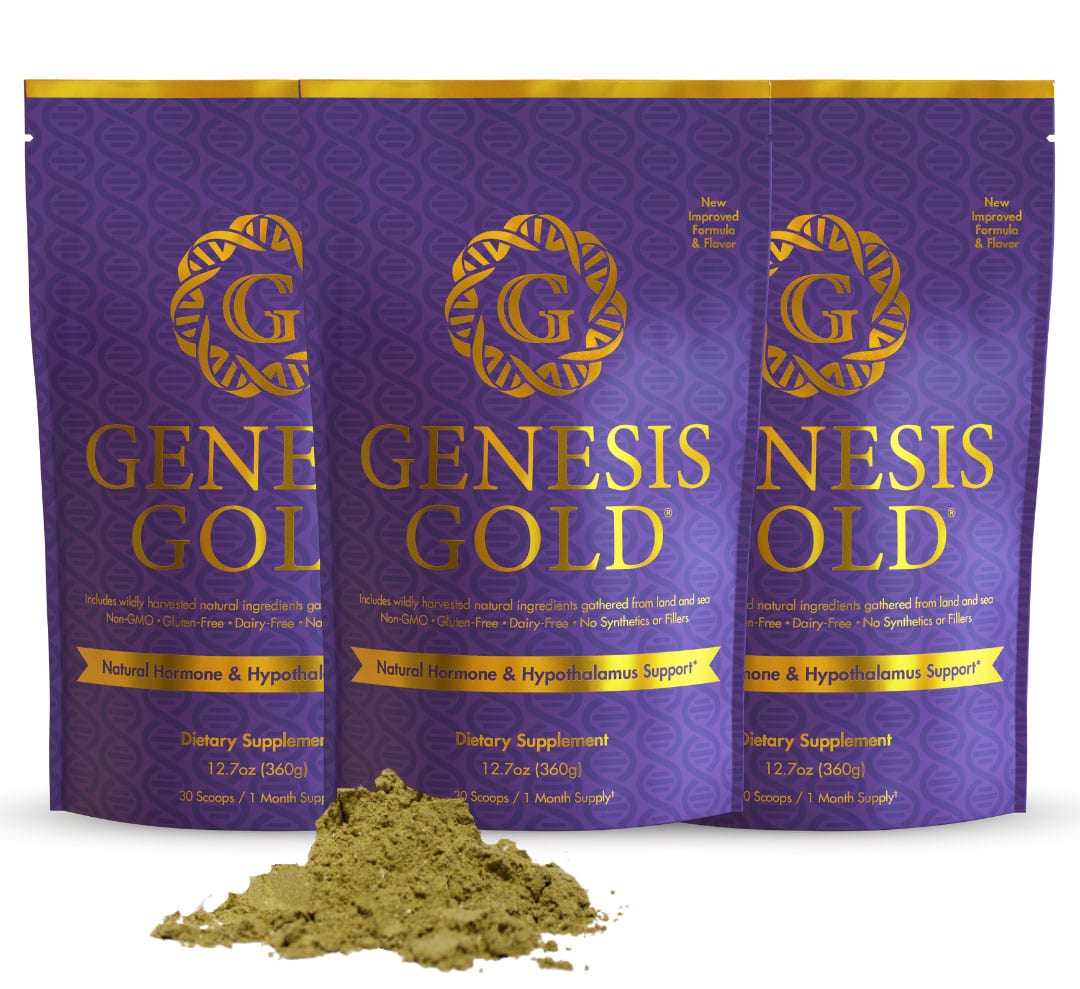 Genesis Gold Natural Hormone & Hypothalamus Supplement with powder